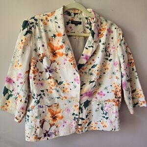 ​🌸 Notations Petite Floral Single Button Blazer - PXL
